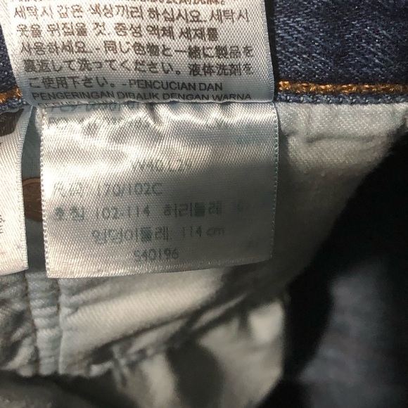 Levi's 501 Jeans Men's 40x29 Button Fly Dark Wash Relaxed Straight Leg Baggy - Picture 3 of 7